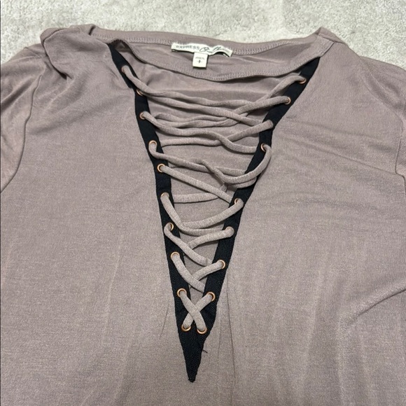 Brown Relaxed Cut Out T-Shirt - Picture 3 of 4